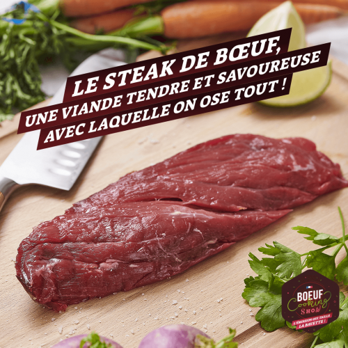 Le steak de boeuf, tendre et onctueux